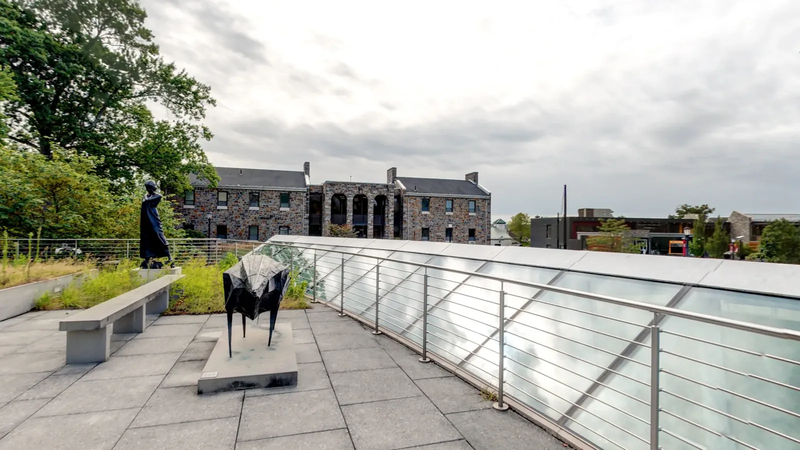 The sculpture court beside the museum