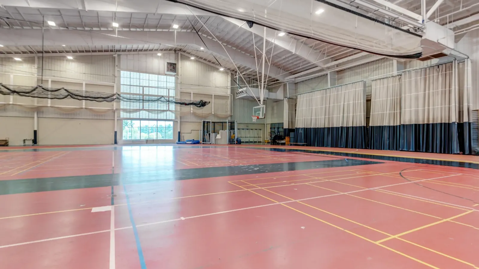 The courts inside the Bakes Center