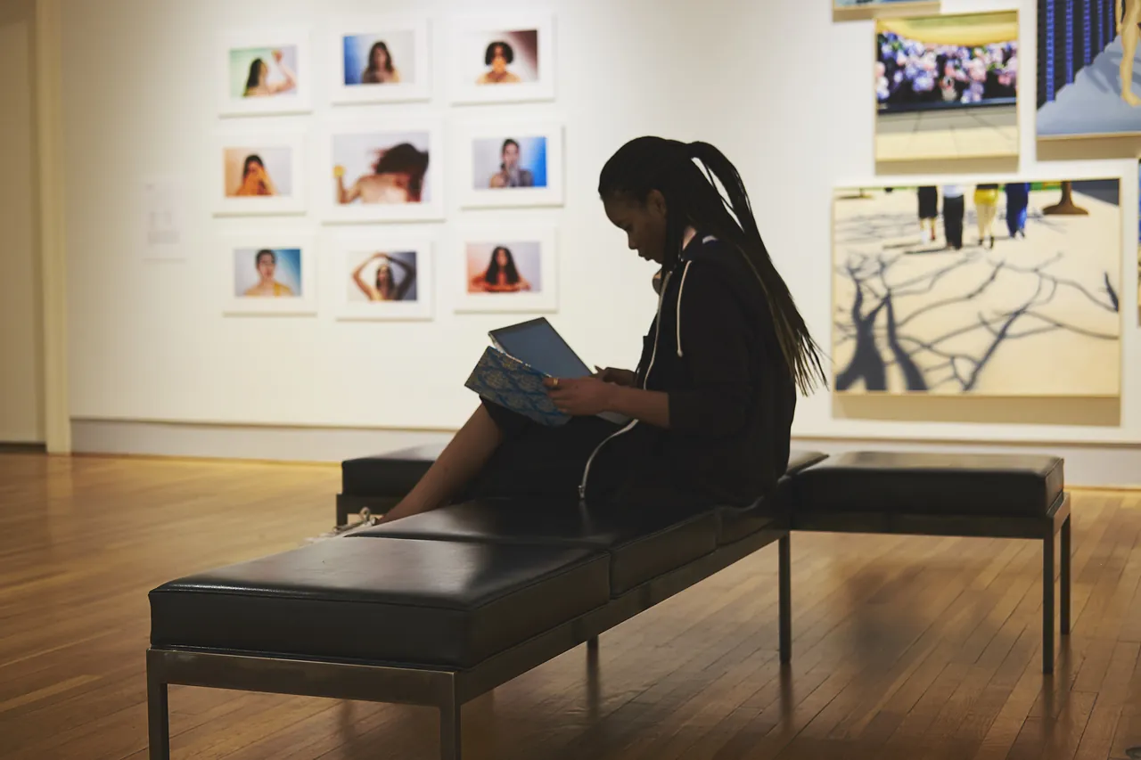 A gallery inside the Berman Museum of Art