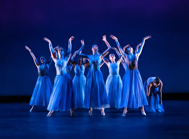 A dance ensemble in performance at the Kaleidoscope
