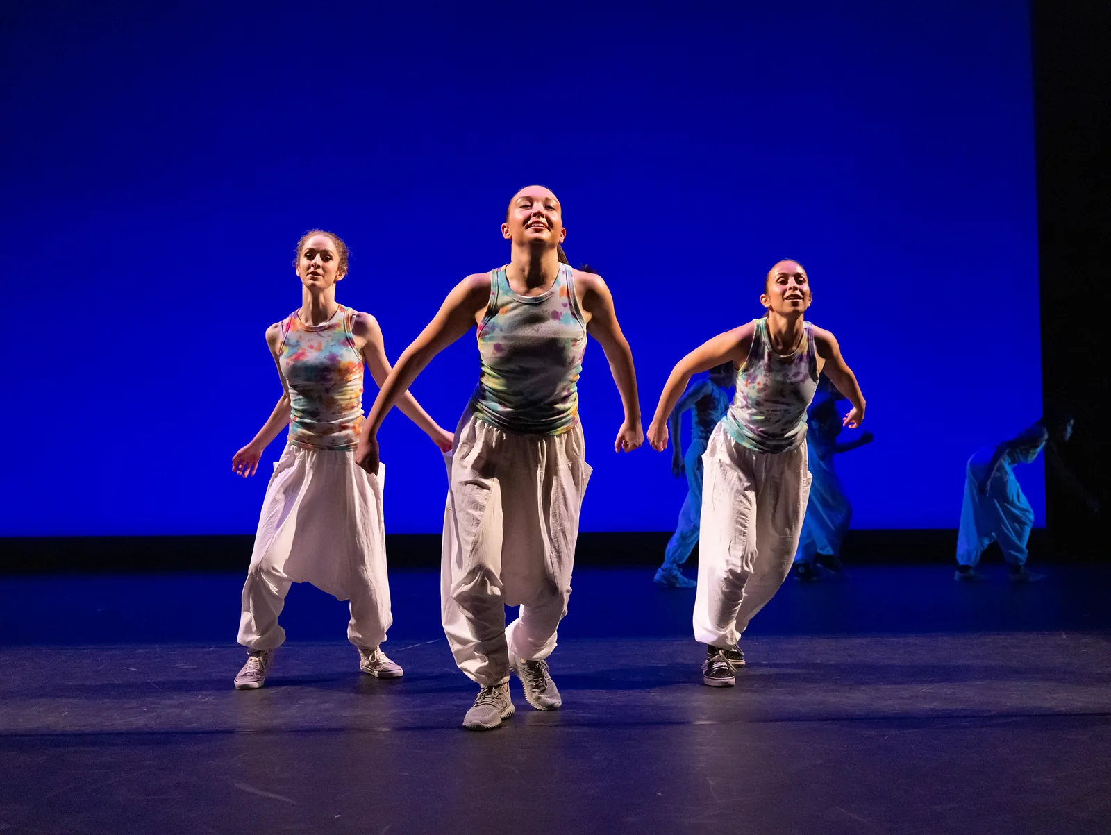 A student dance piece in performance at the Kaleidoscope