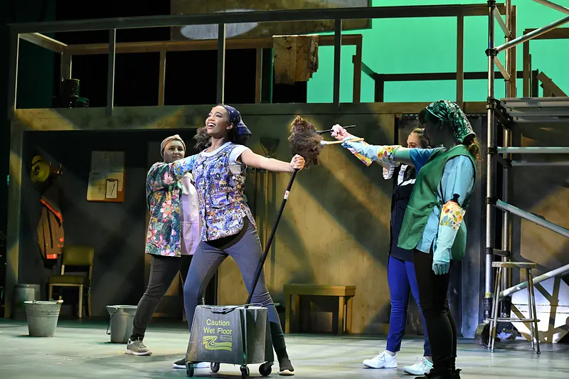A student musical in performance on the Lenfest Theater stage
