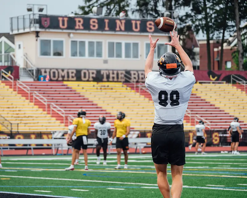 The press box above the Patterson Field grandstand