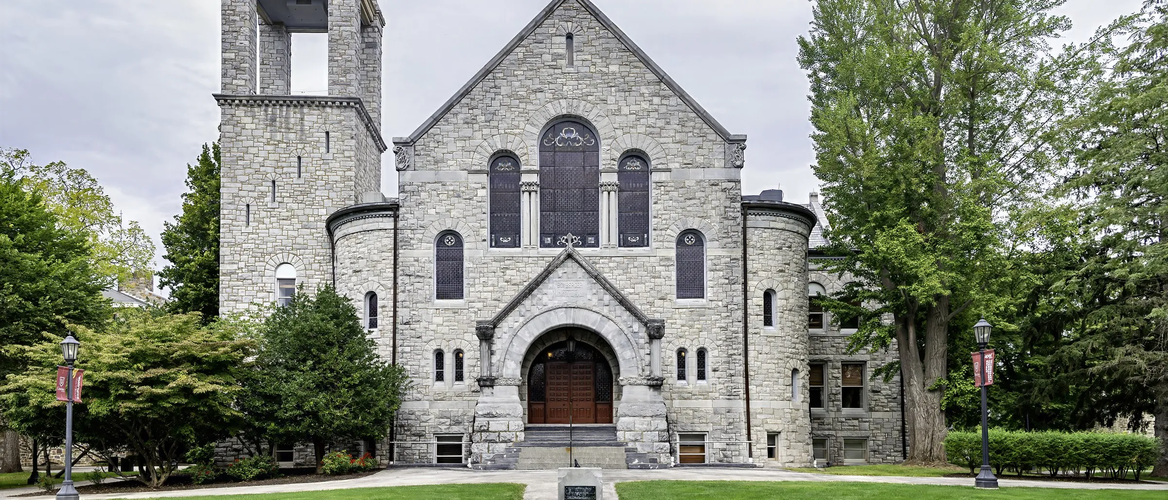 Bomberger Memorial Hall seen from its front lawn