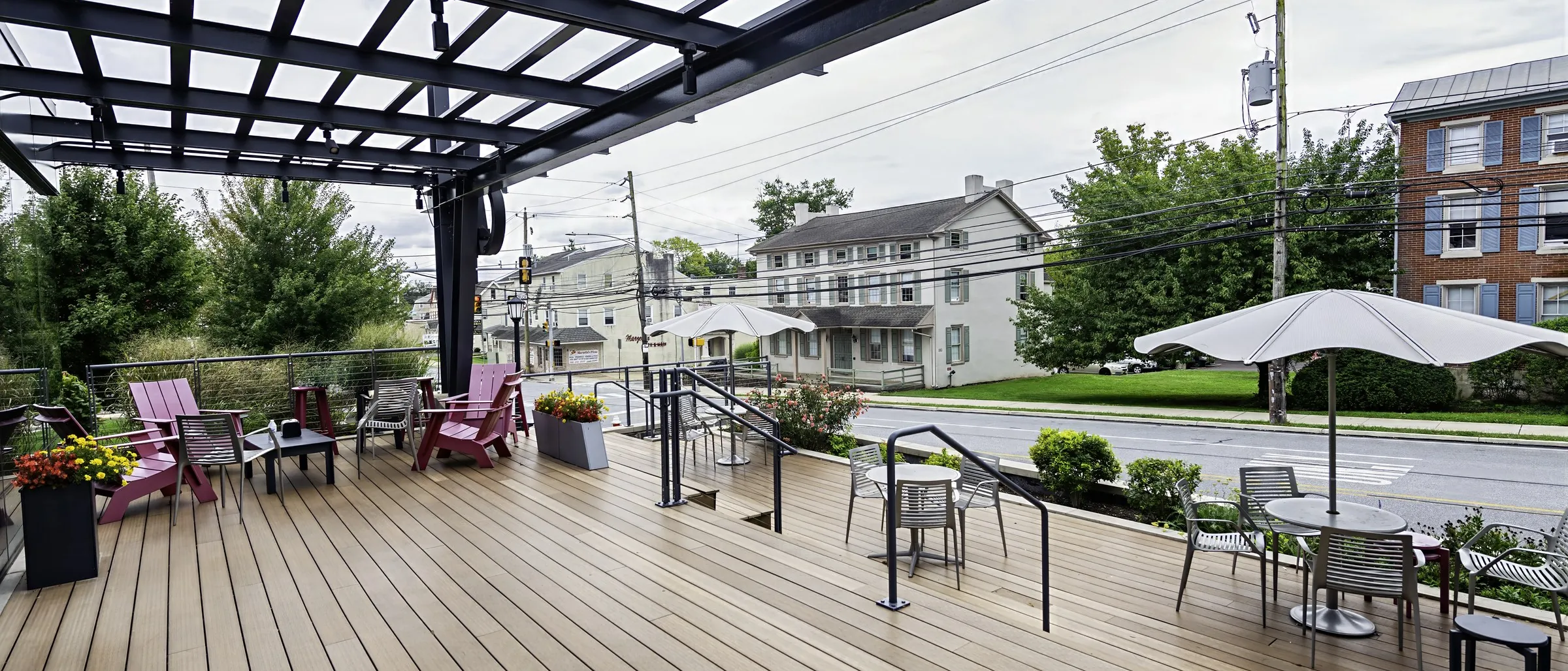The rooftop terrace at Schellhase Commons